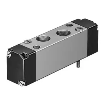 Festo pneumatic control valve, J-5/2-1/8-P-B, 173173, dual electric control.