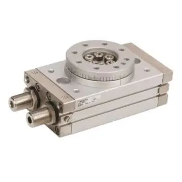 SMC rack and pinion type oscillating stage, MSQB7A, cylinder diameter 12mm, connecting pipe size M5x0.8.