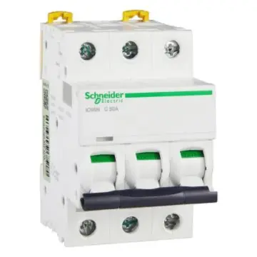 Schneider Electric miniature circuit breaker iC65N(A9) 3P 50A Type C, A9F18350