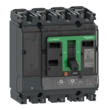 Schneider Electric NSX molded case circuit breaker, C10F6TM063 NSX100F 36kA AC 4P3D 63A TMD
