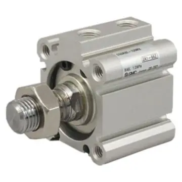 SMC CQ2 slim cylinder, CQ2A40-50DMZ, threaded at both ends, external thread on rod end.