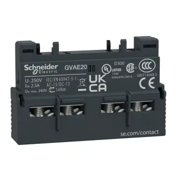 Schneider Electric GVAE20 TeSys Deca auxiliary contact 2 NO