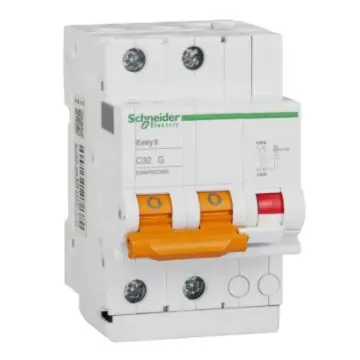 Schneider Electric miniature circuit breaker EA9AN(E9) 2P 32A Type C, EA9AN2C32G with overvoltage protection