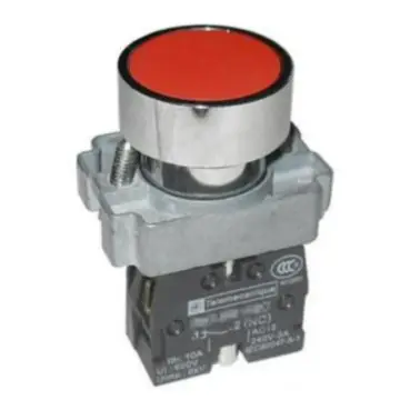 Schneider XB2 flat-top button, XB2BA42C (ZB2BZ102C+ZB2BA4C)