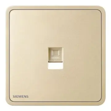 SIEMENS Single-Person Computer Socket (Category 5e), 5UH11623NC03 Sunrise Gold Zita Series