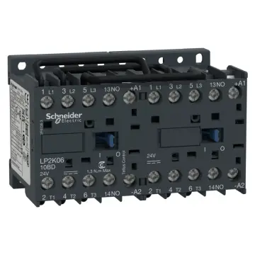 LP2K0610BD Reversing contactor TeSys K 3P 6A 1NO 24VDC coil