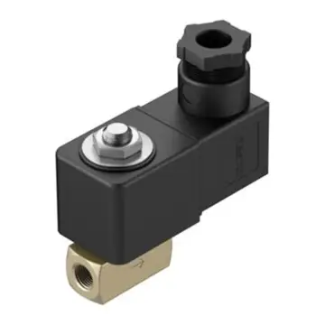 Festo 2-position 2-way solenoid valve, VZWD-L-M22C-M-G18-20-V-1P4-15, 1491827, normally closed, mechanically reset.