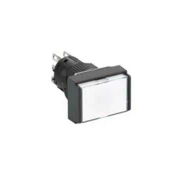 Schneider Electric self-reset button, XB6EDA12F, rectangular, white, 2NO/NC