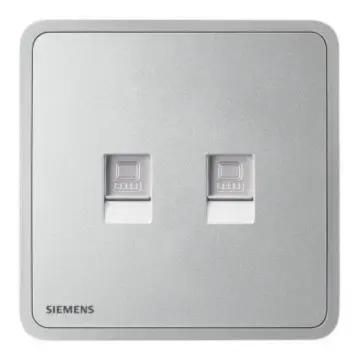 SIEMENS 2-outlet computer socket (Category 6), 5UH11763NC02 Starry Silver, Zita Series
