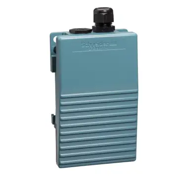 XPEM111 Single foot switch metal blue without cover 2 NO + 2 NC