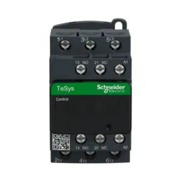 Schneider Electric TeSys D series three-pole AC control contactor, LC1D096M7 9A, 220V, 50/60Hz, ring terminal