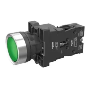 Schneider Electric Flat-Top Illuminated Button, XA2EW33M1 220VAC Green 1NO