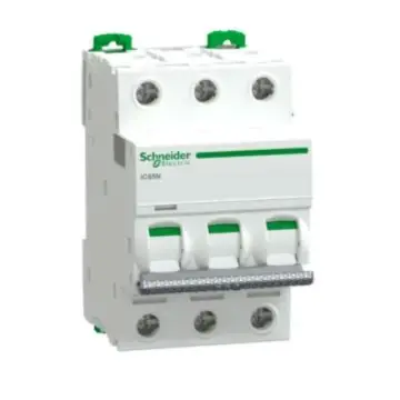 Schneider Electric miniature circuit breaker, Pro iC65N 3P C16AA91NC316, is a replacement for A9F18316.