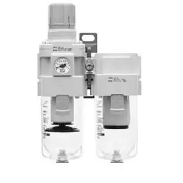 SMC dual-unit AC40D-02G-B filter regulator + oil mist separator