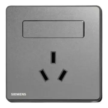 SIEMENS 16A Three-Pole Socket with Single-Pole Switch, 5UB81933NC05, Ruizhi Series, Gray