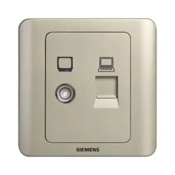 SIEMENS Two-Outlet Computer/TV Socket (5-850MHz), 5TG01161CC133