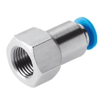 Festo quick-connect threaded coupling, QSF-1/4-6-B, 153024 QS series