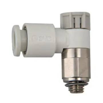 SMC elbow speed control valve, AS1201F-M5E-02A exhaust throttling valve