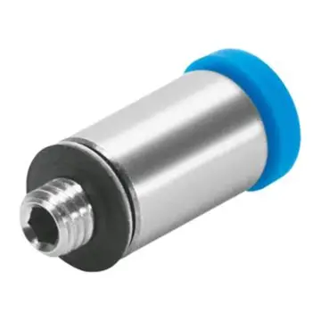 Festo Miniature Quick-Connect Straight-Through Fitting, QSM-M5-3-I-R, 133003, External Thread, with Internal Hex Socket, Circular Unlocking Ring