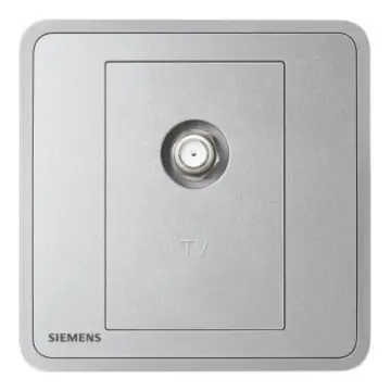 SIEMENS Single-Person Wideband TV Socket, 5UH11323NC02 Starry Silver, Zita Series