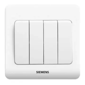 SIEMENS Vision Series 86 Quadruple Concealed Switch, 5TA0241-1CC1