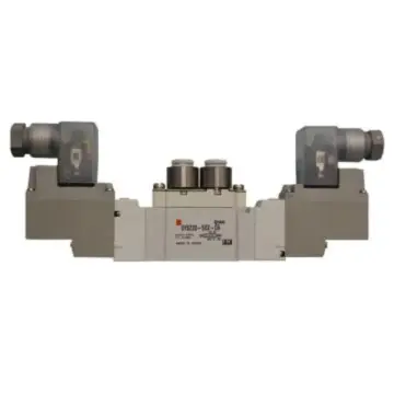 SMC 5-way solenoid valve, SY5320-5DZD-C8, single unit, direct piping.