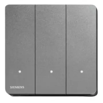 SIEMENS 3-way single LED switch, 5TA81363NC05, Ruizhi series, gray.