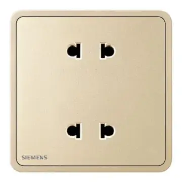 SIEMENS 10A Dual Two-Pole Socket, 5UB11123NC03 Sunrise Gold Zita Series