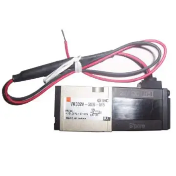 SMC direct-acting 3-way solenoid valve, VK332-5GS-01, direct piping, DC24V