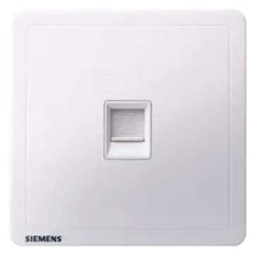 SIEMENS single-piece telephone jack, 5UH14613NC01, Elegant White, Adela Series