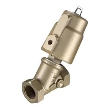 Festo 2-position 2-way angle seat valve, 1002501, normally closed, mechanically reset.