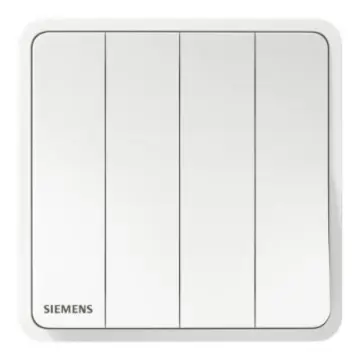 SIEMENS 16AX 4-position double-pole switch, 5TA11433NC01, Chenxi White, Zita series.