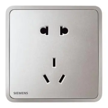 SIEMENS 10A Integrated Two-Pole and Three-Pole Socket, 5UB11143NC02 Starry Silver, Zita Series