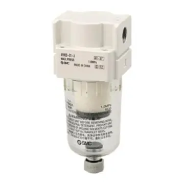 SMC oil mist separator, AFM20-02-A, 0.3μm, maximum flow rate 200l/min, manual drainage, no bracket.