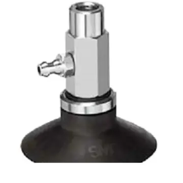 SMC vacuum chuck, ZPT50CN-A8, ribbed flat type, NBR, longitudinal vacuum lead-out type, without buffer.