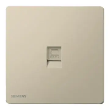 SIEMENS CAT5E 5UH31623NC04 Single-unit computer socket, Champagne Gold, from the Acus series.