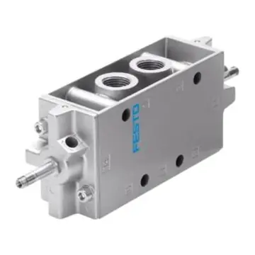 Festo solenoid valve, JMFH-5-1/2, 10166, 2-position 5-way dual solenoid valve, coil not included.