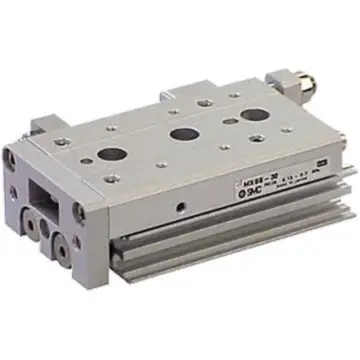 SMC slide cylinder, MXS12-20A, adjustable stroke at both ends.