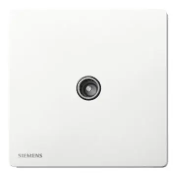 SIEMENS TV Socket 5UH31313NC01, Matte White, from the Acus series.