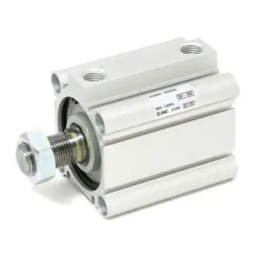 SMC large-bore, thin-film cylinder, CDQ2B125-100DCMZ, single-rod, double-acting, through-hole standard mounting.