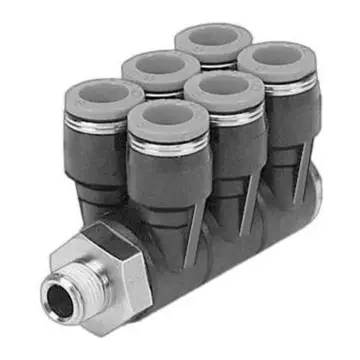 Festo composite connector, QSLV6-1/4-8, 153245 6 outlet, R1/4