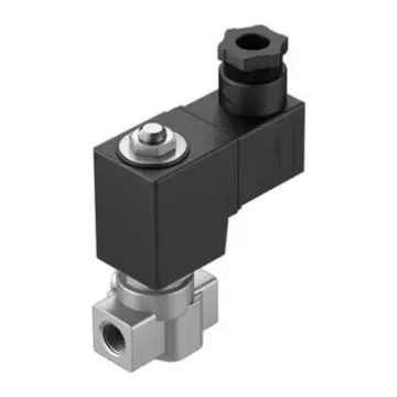 Festo 2-position 2-way solenoid valve, VZWD-L-M22C-M-G14-20-V-1P4-40-R1, normally closed, mechanically reset.