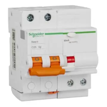 Schneider Electric EA9R residual current circuit breaker 2P C25A/30mA/Class A, EA9RN2C2530CA