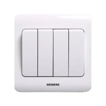 SIEMENS Vision Series 4-position single-pole rocker switch, 5TA02411CC1, Elegant White