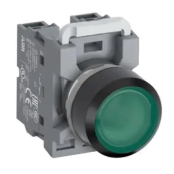 ABB MP series illuminated flat-top combination pushbutton, MP1-41G-11 10224254