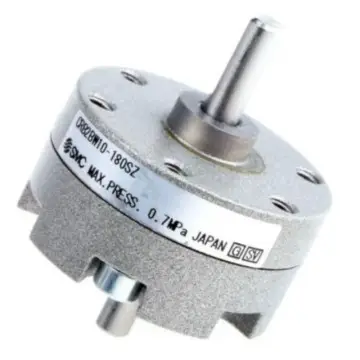 SMC vane-type oscillating cylinder, CDRB2BW20-180SZ, 20mm bore, 180° angle, M5x0.8 connecting pipe.