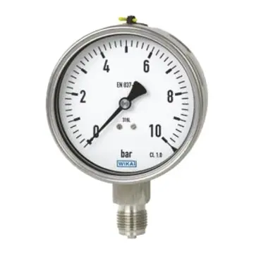 WIKA pressure gauge, 233.50.100 0-25MPa 1/2in, NPT, SUS316, radial, 1.0 grade.