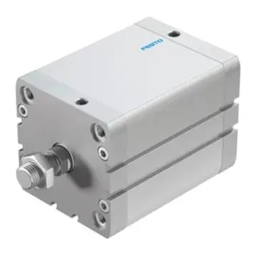 Festo compact cylinder, ADN-32-20-A-PPS-A, 572657, with external thread on rod end, air cushioning, and proximity switch.