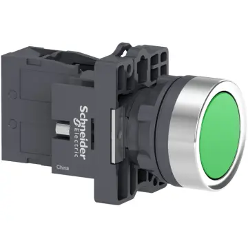 XA2EH031 Complete push button plastic flush green 22mm push 1NO