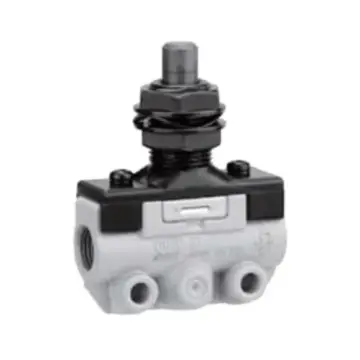 SMC mechanically controlled valve, VM120-01-05A, side piping, direct-acting, 2-position 2-way, R1/8